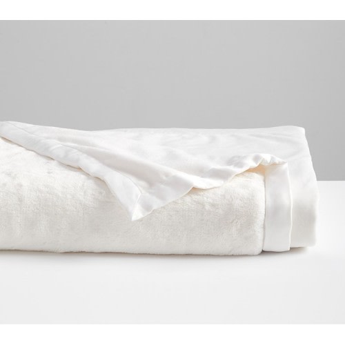 Fur Luxe Trim Baby Blanket - Ivory