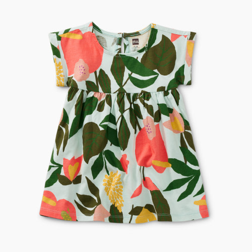 Tea Collection Empire Baby Dress - Tropical Floral, 3-6 Months