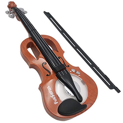 Kid's Electrical Toy Violin for Beginners with 7 Songs & Adjustable Rhythm Musical Instrument for 5-6-Year-Olds
