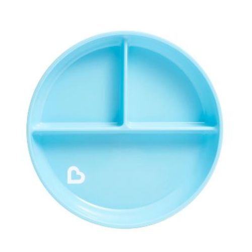 Munchkin Stay Put Divided Suction Toddler Plate - Purple