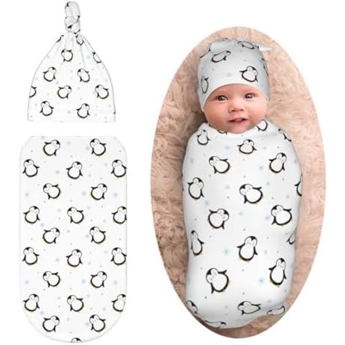 Baby Stuff Newborn Swaddle Blanket for Baby,Soft Sleep Sack for Boys Girls, with Beanie hat Set, for Baby Shower Infant