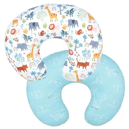 Winmany Baby Nursing Pillow Cover Newborn Removable Breastfeeding Pillowcover Cute Pattern Girls Boys Nursing Pillowcase for Breast and Bottole Feeding