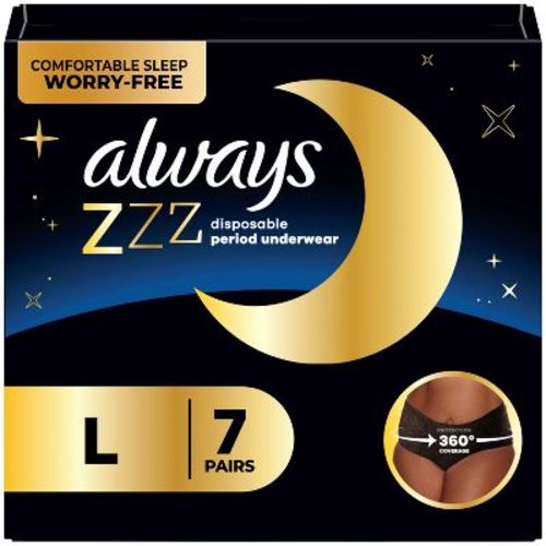Always Zzz Period Underwear - L/xl - 7ct