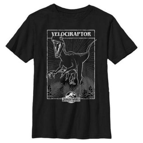 Boys Jurassic World Velociraptor Tarot T Shirt - Black - Large