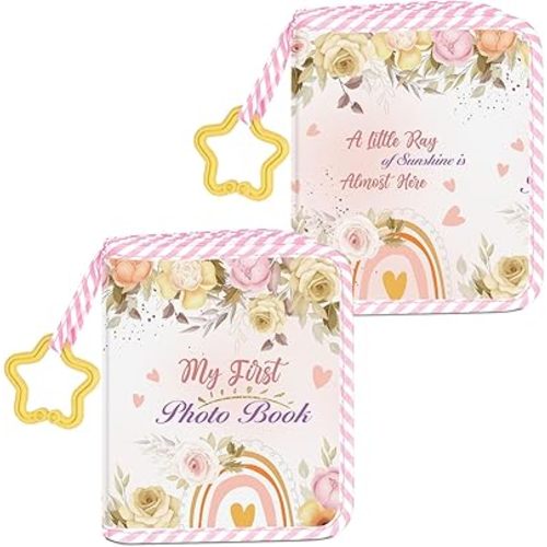 My First Family Photo Album, Baby Shower Memory Birthday Gifts for Girl, Baby Memory Album, Boho Toddler photo album, My First Photo Book, Baby Photo Albums for Newborn Toddler Kids 5.5 x 7 inch