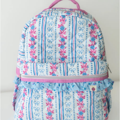 Quilted Mia Backpack - Rosé Ribbon Luxe TODDLER