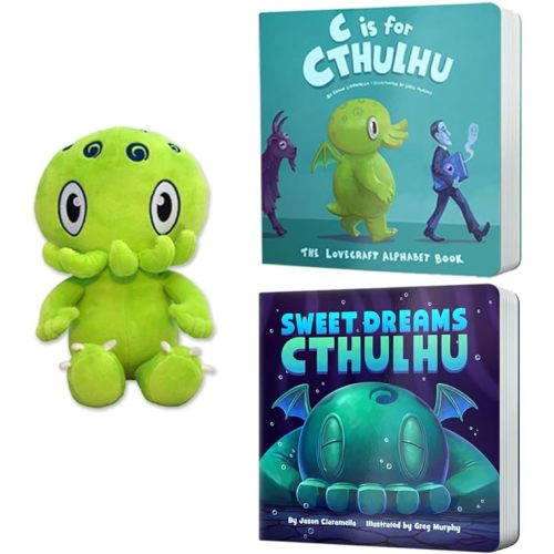 C is for Cthulhu Board Books & Baby Cthulhu Plush Bundle