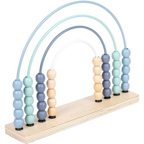 Wooden Rainbow Abacus Beads Counting Toys for Kids Toddler Girls and Boys Early Math Skills Educational Learning Games Gift for Kids