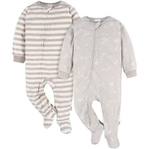 Gerber Baby Flame Resistant Fleece Footed Pajamas 2-pack
