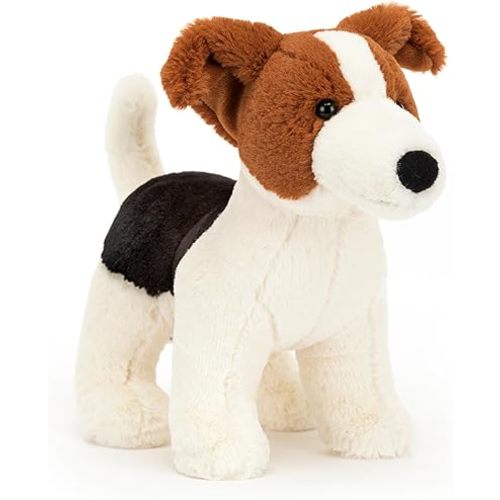 Jellycat Albert Jack Russell Dog Stuffed Animal, 7 inches - Dogs & Puppies Plush Toy - Classic Children's Gift