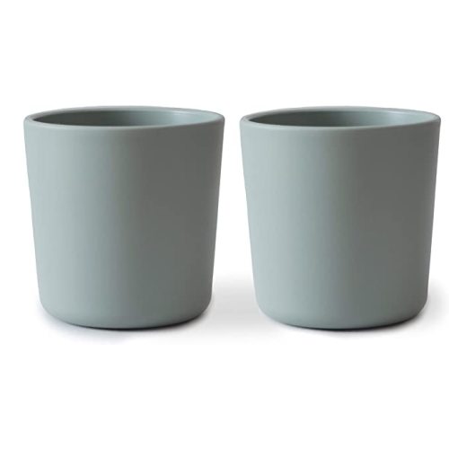 mushie Dinnerware Cups For Kids | Made in Denmark, Set of 2 (Sage)