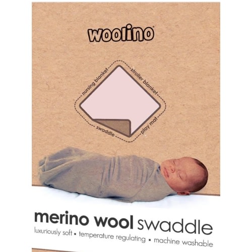 Woolino - Baby Swaddle Blanket | Natural Merino Wool Swaddler