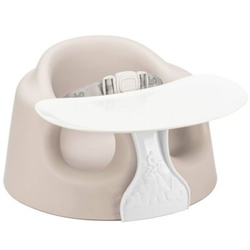 Bumbo Floor Seat PLUS+ with Tray Infant Positioning Seat - Taupe