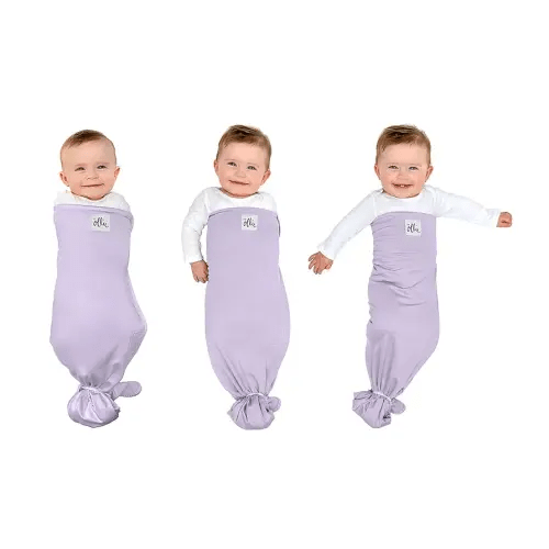The Ollie Swaddle – Sleep Swaddle for Babies | Breathable, Moisture-Wicking Fabric to Prevent Overheating | Soft, Adjustable Fit | Ideal for Newborns & Infants (Lavender)