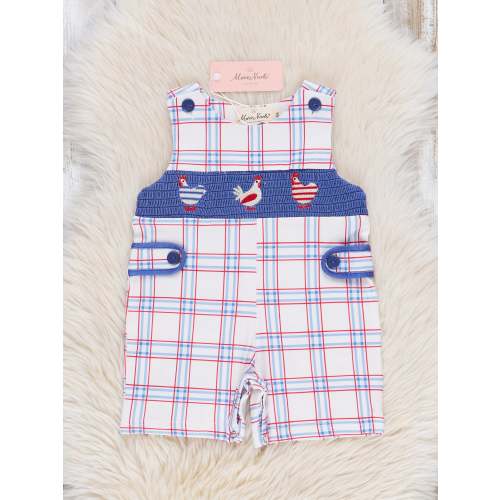 Patriotic Chickens Smocked Johnny