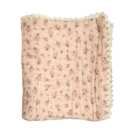 Gauze Lace Blanket | Paisley Coffee