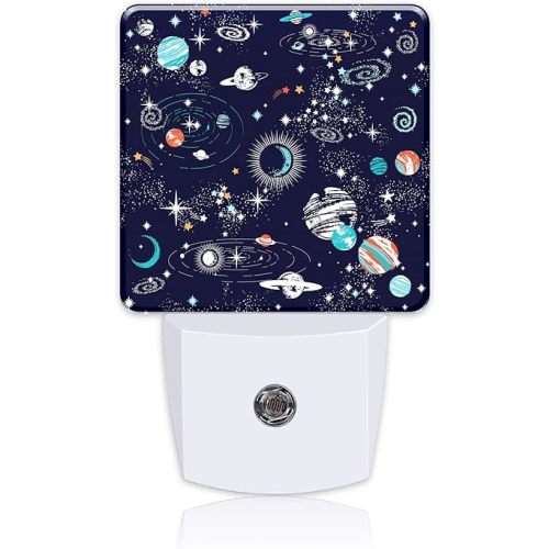 Night Light for Kids Girls Boys, Space Galaxy Constellation LED Night Light Plug into Wall with Dusk to Dawn Sensor for Room Decor, Hallway, Kitchen, Bathroom, Nursery, Stairs