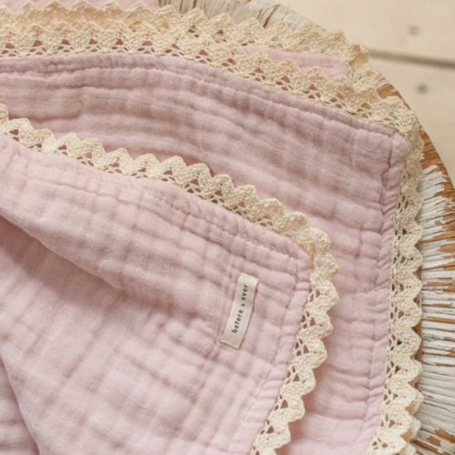 Crinkled Cotton Muslin Gauze Baby Blanket - Ballet Pink – Before & Ever