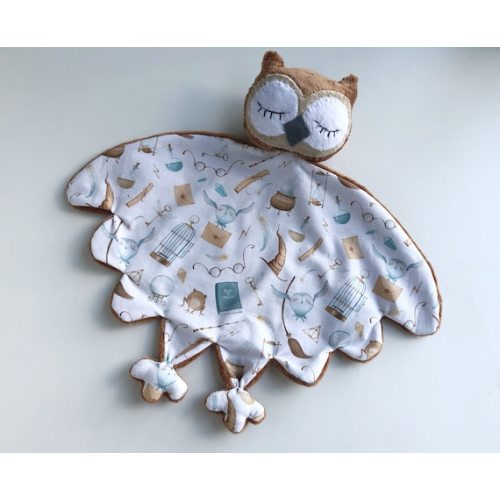 Wizard Baby Shower Gift, Stuff Owl Plush, Little Wizard Nursery Decor, Owl Baby Lovey Blanket - Etsy