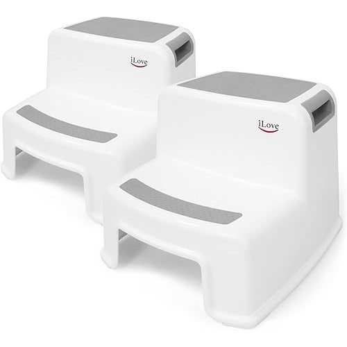 iLove 2 Step Stools - Gray