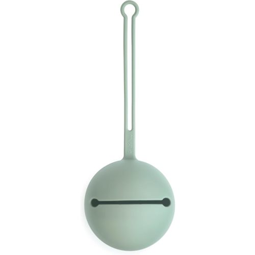 mushie Silicone Pacifier Holder Case (Cambridge Blue)
