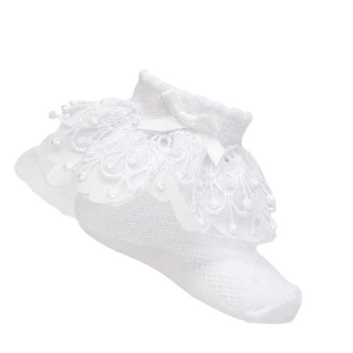 Newborn White Frill Socks – Ella Marina Baby