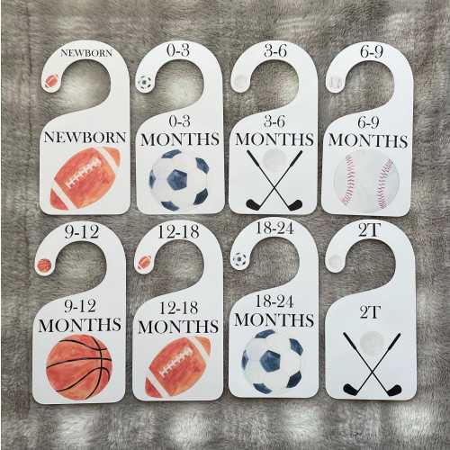 Baby Boy Closet Dividers, Sports Baby Clothes Dividers, Baby Clothes Closet Dividers, Baby Clothes Dividers,  Nursery Closet Dividers