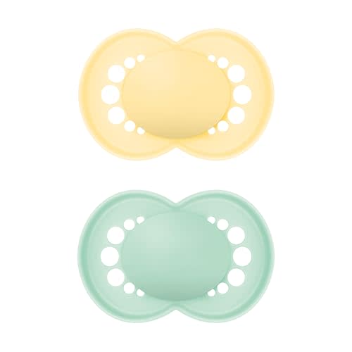 MAM Original Matte Pacifier (1 Sterilizing Pacifier Case), 6 Plus Months, Unisex Baby Pacifier, Best Pacifiers for Breastfed Babies, 6-16 Months (Pack of 2)