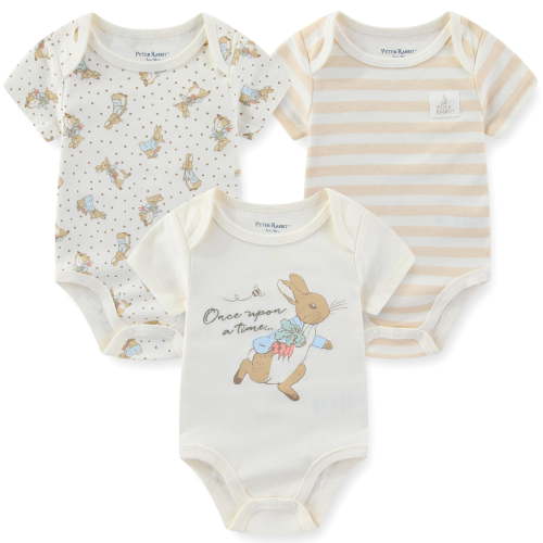 Peter Rabbit Short Sleeve Bodysuit (Baby Boys), 3 Pack, Sizes 3M-9M