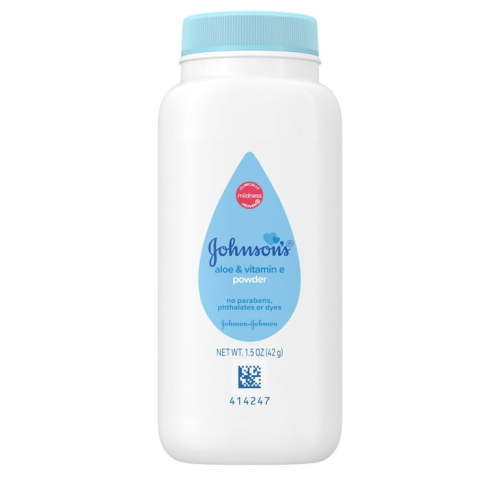 Johnson's Naturally Derived Cornstarch Baby Powder with Aloe & Vitamin E, 1.5 oz