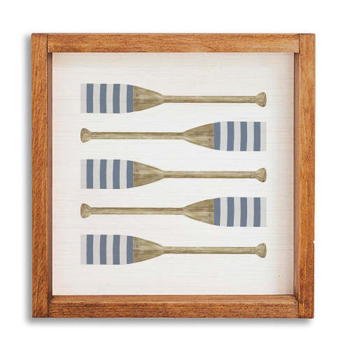 Striped Oars 12" x 12" Wall Art