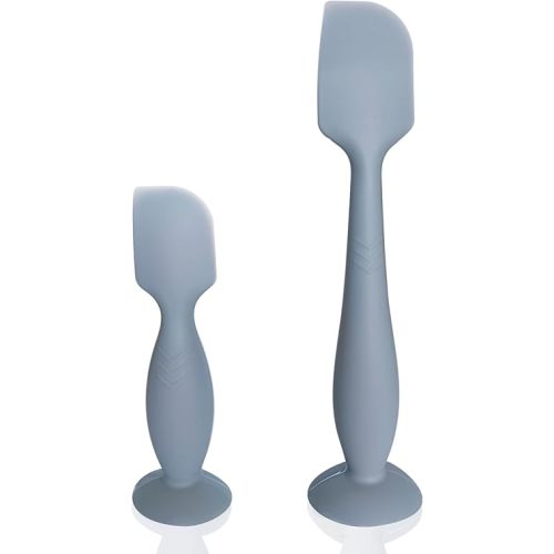 Baby Diaper Cream Spatula, 2 Pack Butt Spatula Baby, Silicone Diaper Cream Applicator, Full-Size + Mini Butt Paste Spatula for Babies, Newborn Baby Necessities (Blue)