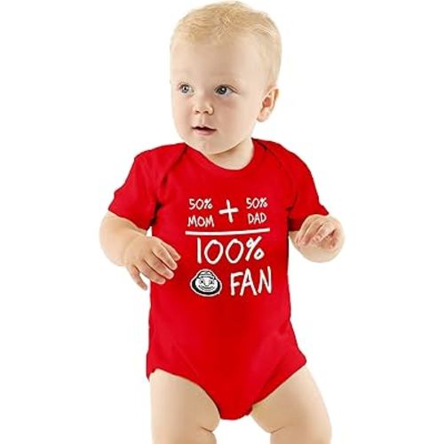 Little King NCAA Short Sleeve-100% Fan- Bodysuit Romper -Newborn and Infant Sizes