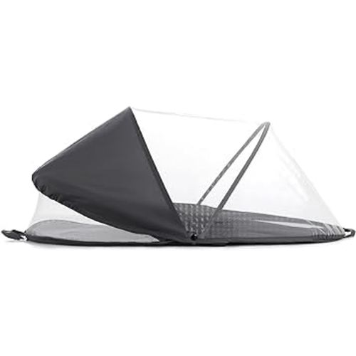 Portable Privacy Pod Blackout Canopy Crib Cover, Sleeping Space for Age Under 6 Months, Pack n Play Blackout Cover, Baby Travel Crib Canopy,Light Grey