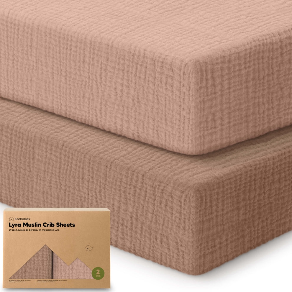 Lyra Muslin Crib Sheet For Baby Nursery Cot | KeaBabies