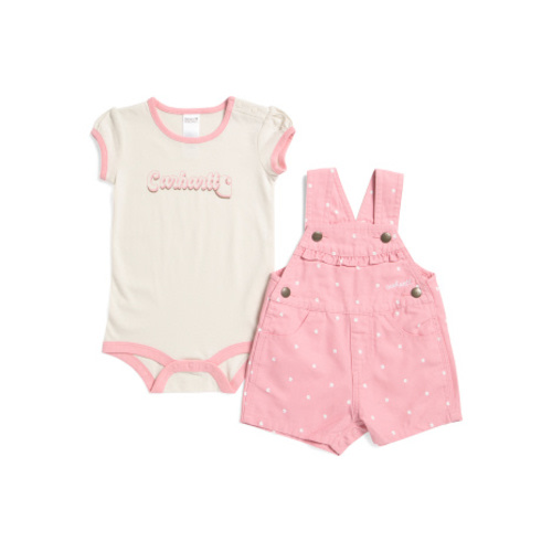 Infant Girls 2pc Bodysuit And Canvas Shortalls Set | Kids & Baby | T.J.Maxx