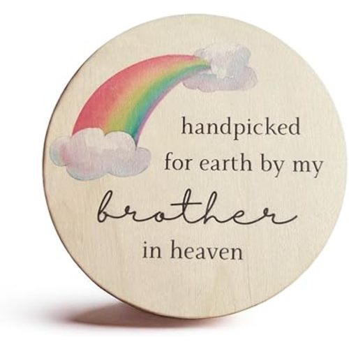 Handpicked by my Brother in Heaven Pregnancy Announcement Rainbow Baby Sign