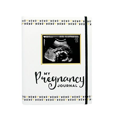 Pearhead My Pregnancy Journal - 74-Page Memory Book and Photo Album, Gender Neutral Planner for Expecting Moms, Includes Milestone Sections and Ultrasound Photo Insert