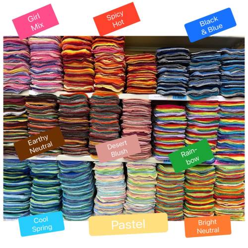 MamaBear Reusable Cloth Wipes (Unpaper) Set - Baker's Dozen - Solid Color Sets (4"x8")