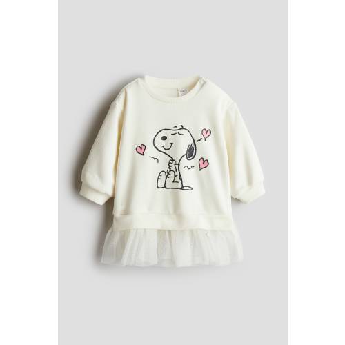 SWEATSHIRT DRESS WITH TULLE SKIRT