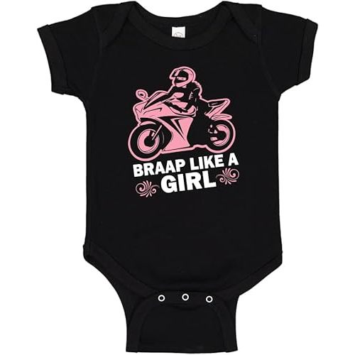 Dirt Bike Girl Baby Bodysuit One Piece Toddler T-Shirt Braap Like A Girl Motocross Baby Clothes