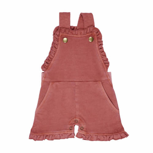 Organic French Terry Ruffle Romper in Sienna – L'ovedbaby