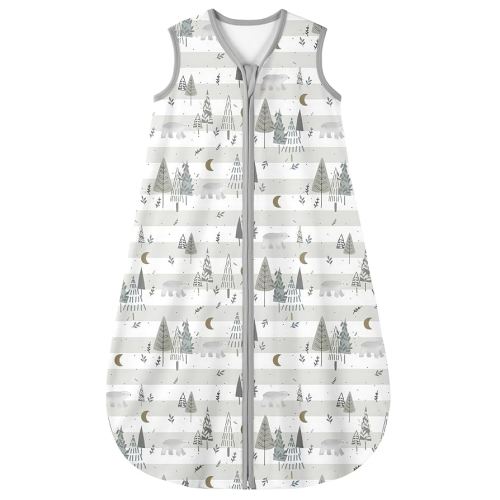 Yoofoss Baby Sleep Sack 0-6 Months 0.5 TOG Baby Wearable Blanket, 100% Organic Cotton Infant Toddler Sleeping Sack 2-Way Zipper Lightweight Sleep Sack, Grizzly