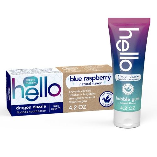 hello Kids' Dragon Dazzle Blue Raspberry Fluoride Toothpaste - 4.2oz