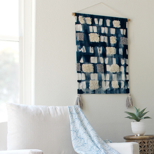 Crane Baby Handcrafted Cotton Wall Hanging - Tie Dye
