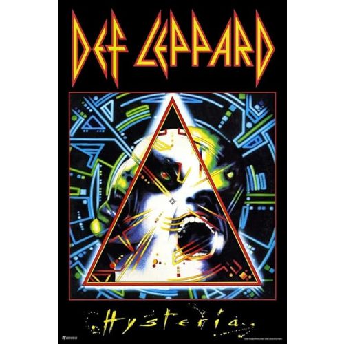 Def Leppard Hysteria Album Cover Heavy Metal Music Merchandise Retro Vintage 80s Aesthetic Rock Roll Band Cool Wall Art Print Poster 24x36