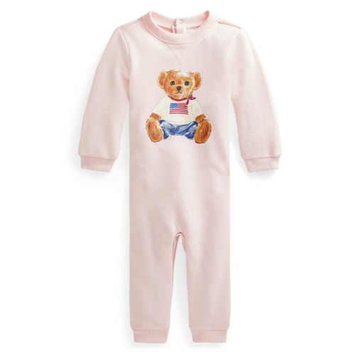 Polo Bear Graphic Fleece Romper