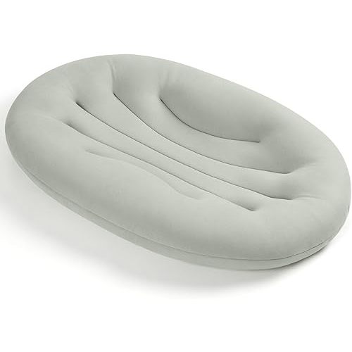 Baby Lounger for Newborn: Portable & Lightweight for New Parents Home Use & Travel - Spine Support for 0-12 Months Infant Tummy Time & Playtime (Sage, Baby Lounger)