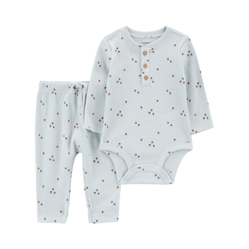 Baby 2-Piece Acorn Print Thermal Bodysuit Pant Set - Carter's | Carter's
