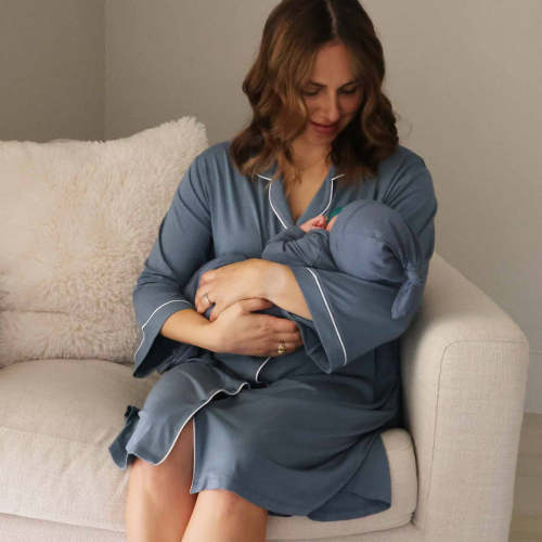 Labor & Delivery Nightgown | Dusty Blue